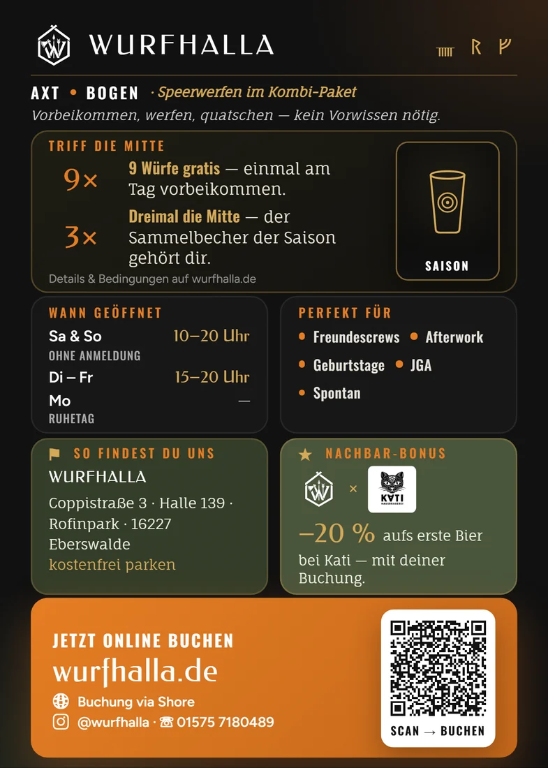 Flyer Freunde & Privat — Rückseite