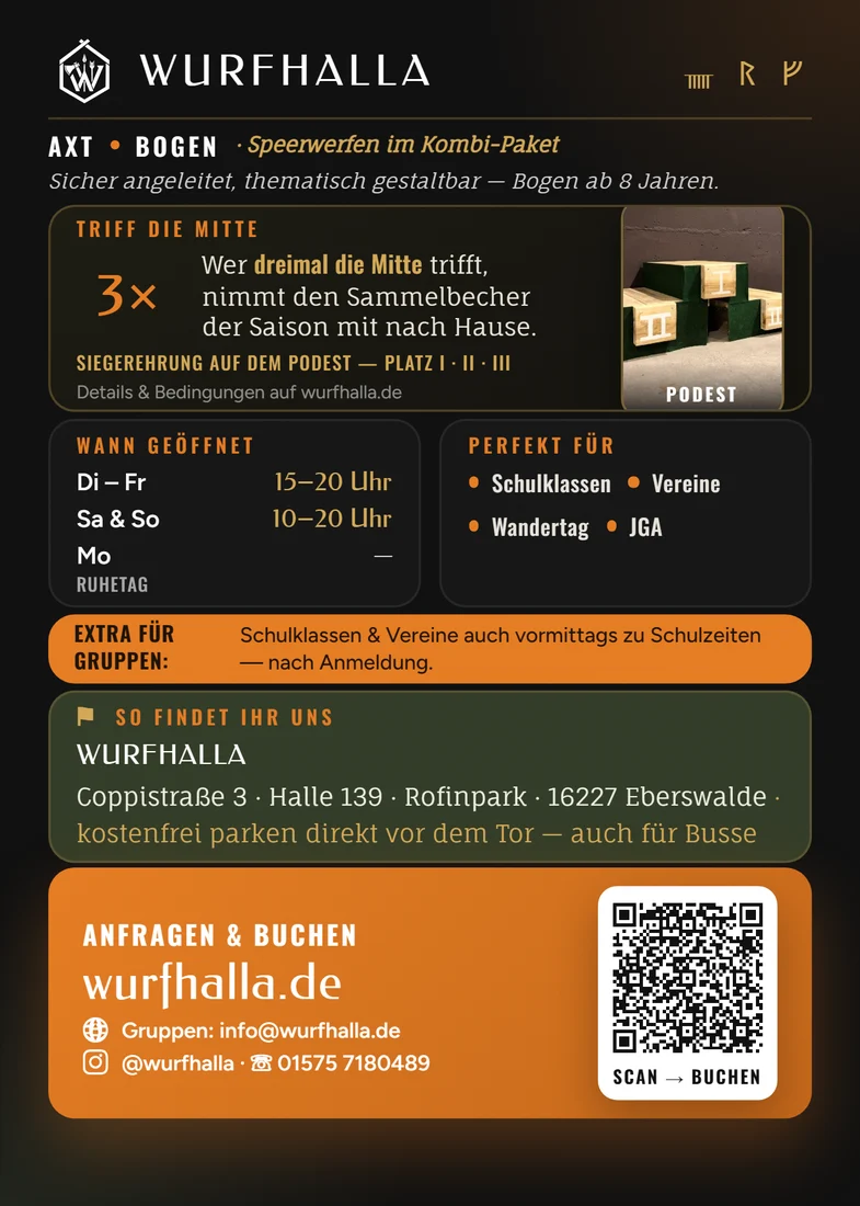 Flyer Schulen, Vereine & Gruppen — Rückseite