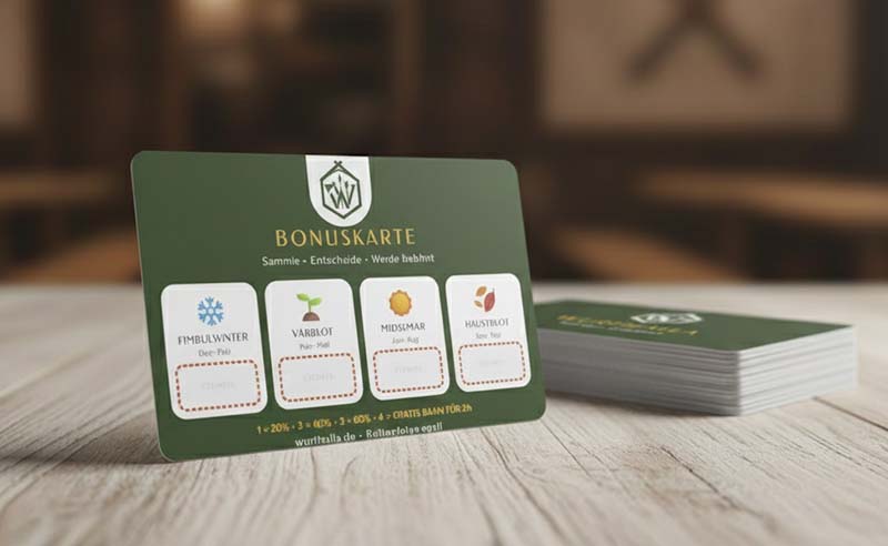 Wurfhalla Bonuskarte - Sammle Stempel und spare bis zu 60%